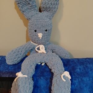 Plush Blue Bunny Handmade Snuggler